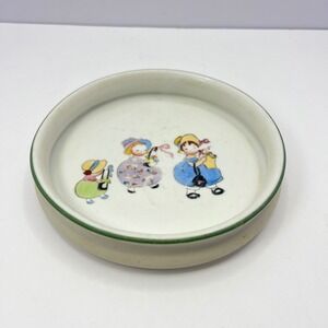 Nippon Rising Sun Hand Painted Porcelain Porridge Bowl Trinket Dish Kids Vintage